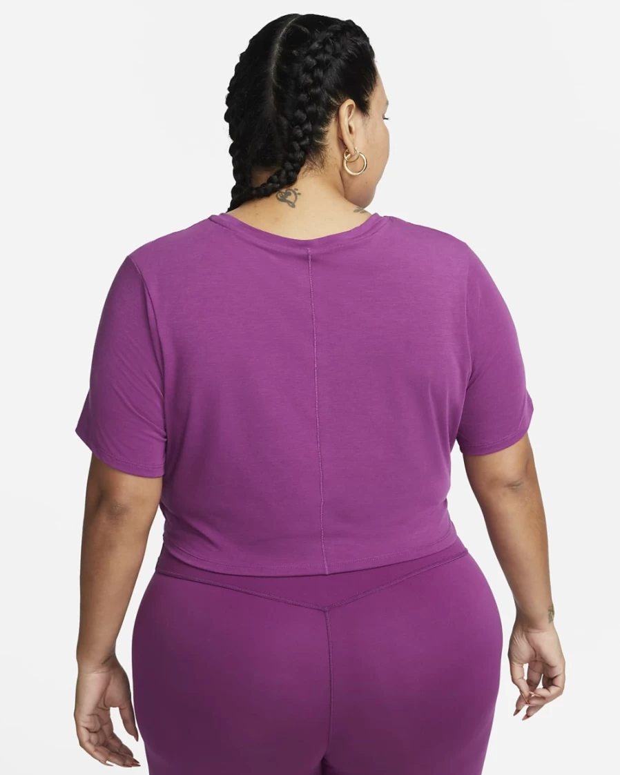 Nike Dri-FIT One Luxe Women's Viotech Cropped Short-Sleeve Workout Top (Plus Size)