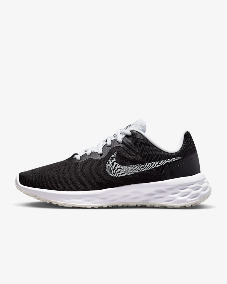 Nike Revolution 6 Next Nature Women's Road Running Shoes - Black/White Premium Lightweight Sneakers