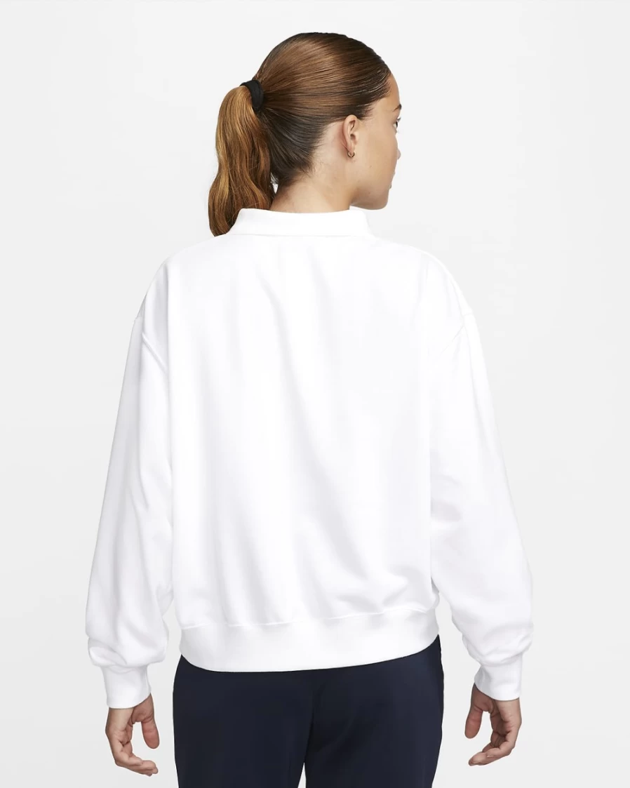 Nike Women's White Dri-FIT Heritage Tennis Polo Shirt