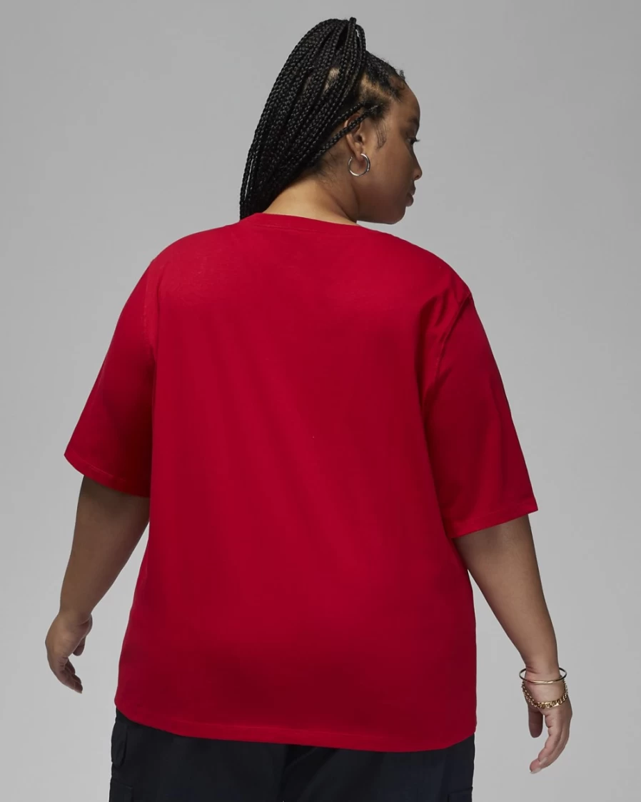 Nike Women's Gym Red Graphic T-Shirt - Plus Size Casual Tee