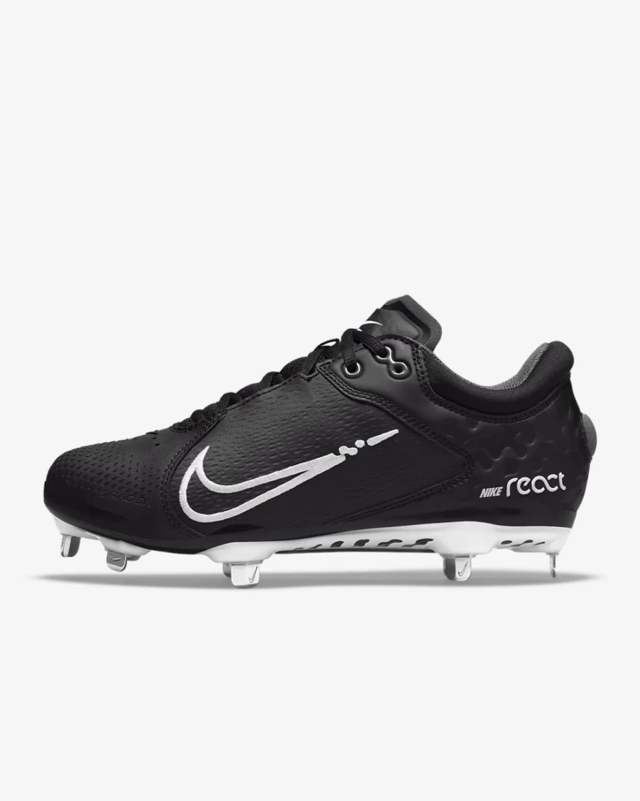 Nike Hyperdiamond 4 Elite Black/Dark Grey/Barely Volt/White Softball Cleats for Women