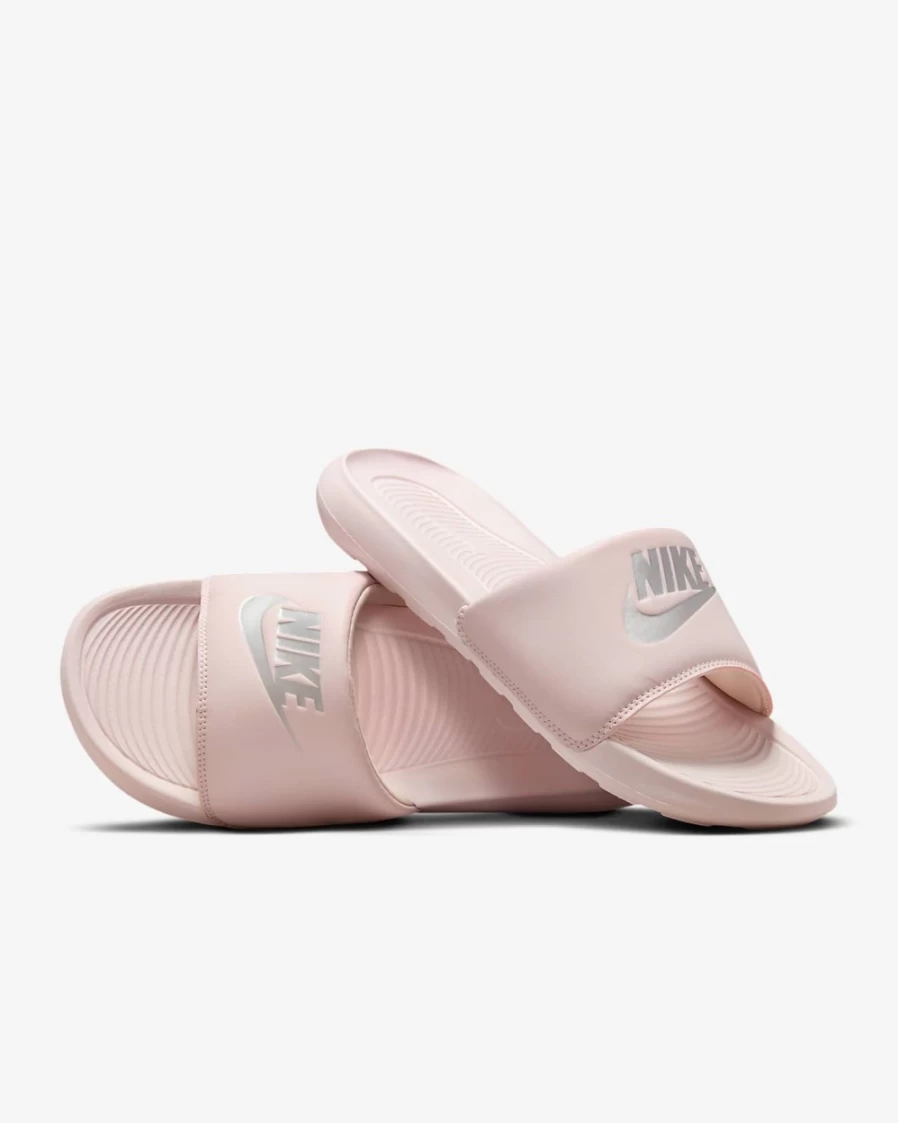 Nike Victori One Women's Slides - Barely Rose/Metallic Silver Sandals for Women