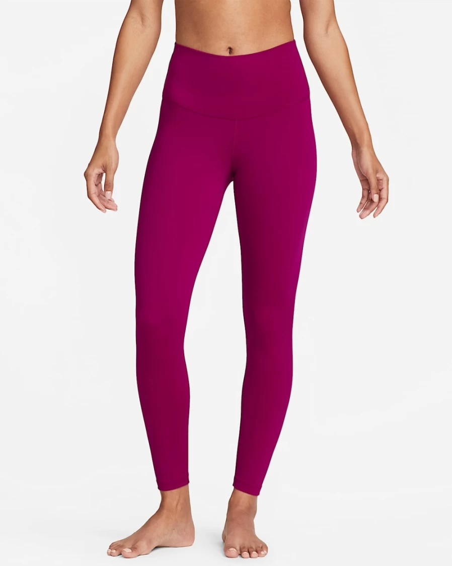 Nike Women's High-Waisted 7/8 Yoga Leggings in Dynamic Berry/Iron Grey