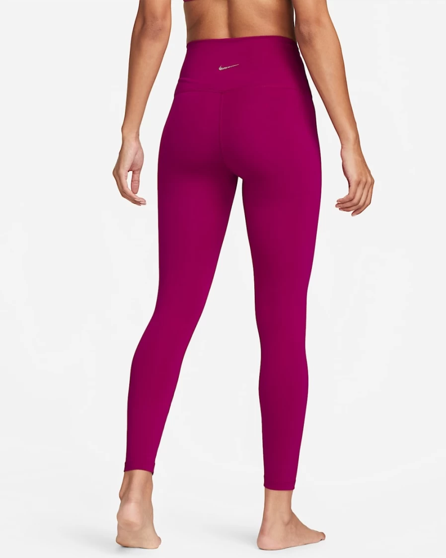 Nike Women's High-Waisted 7/8 Yoga Leggings in Dynamic Berry/Iron Grey
