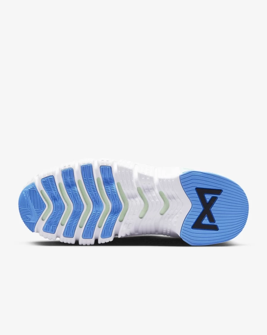 Nike Free Metcon 4 Women's Training Shoes - White/Mint Foam/University Blue/Metallic Silver for Women's Workout & Gym