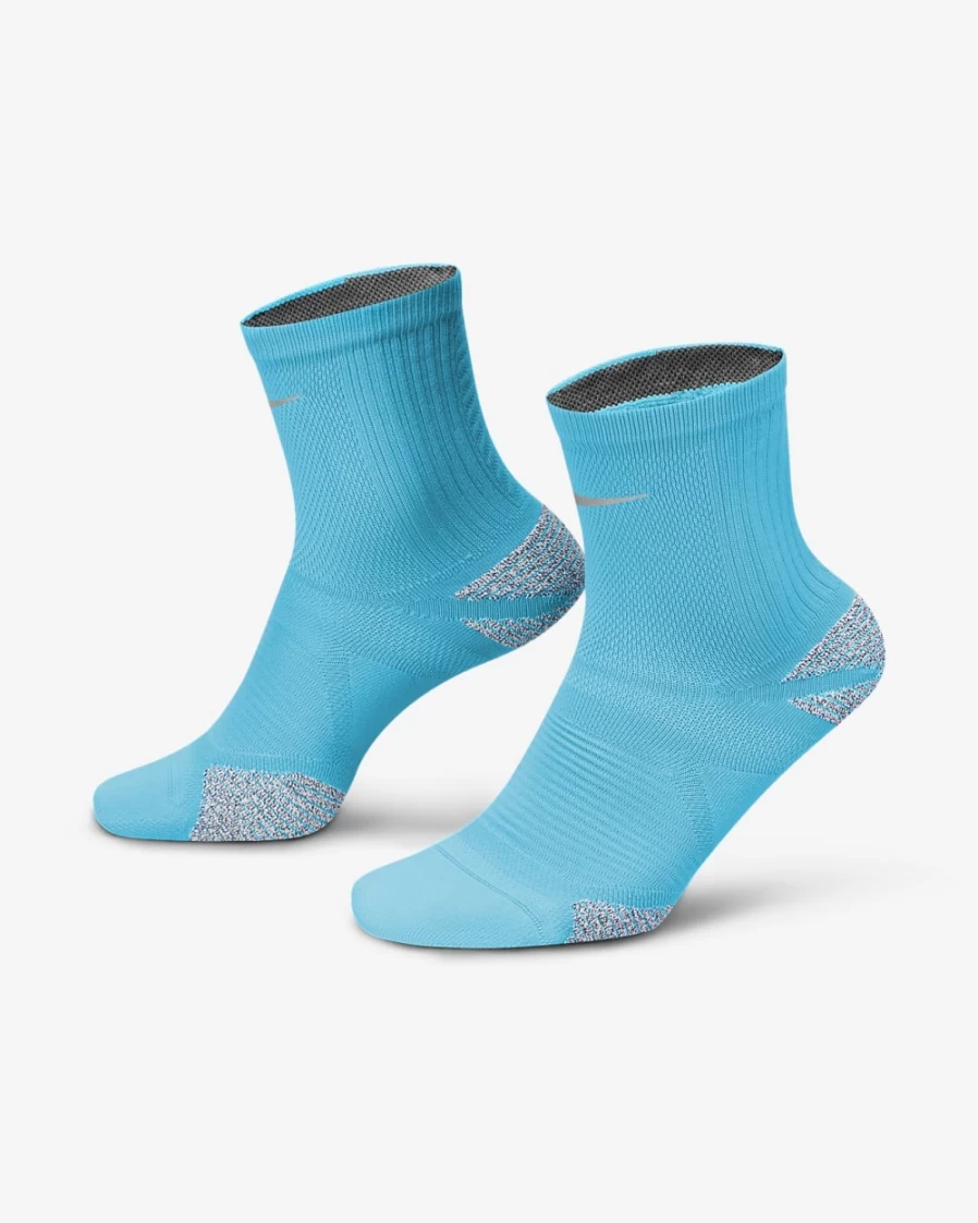 Nike Racing Ankle Socks for Men & Women - Baltic Blue/Black Performance Athletic Socks