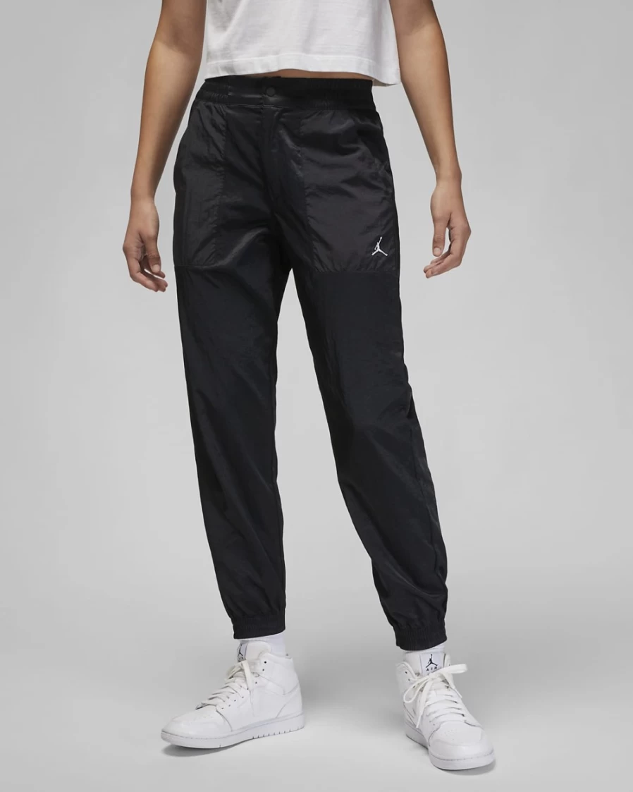 Nike Jordan Woven Pants for Women - Black & White Athletic Style