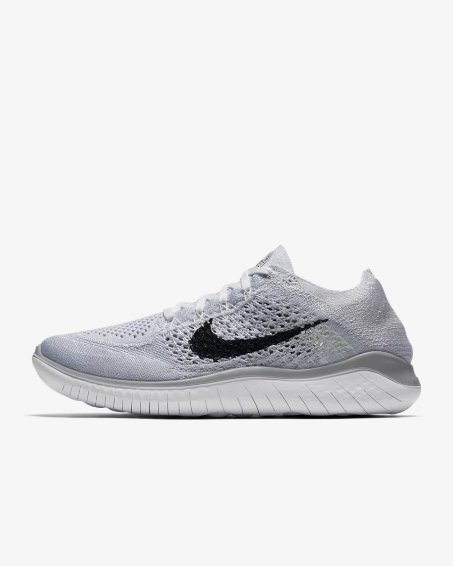 Nike Free Run 2018 Women's Running Shoes - White/Pure Platinum/Black