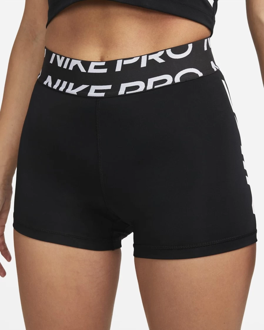 Nike Pro Women’s 3" Graphic Shorts - Black/White Training Shorts for Women