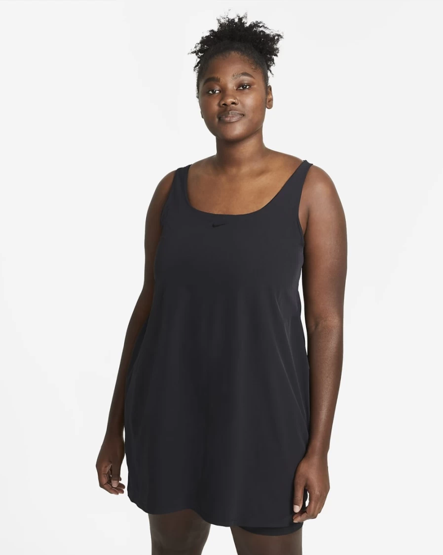 Nike Bliss Luxe Women's Plus Size Black/Clear Training Dress for Workouts & Gym