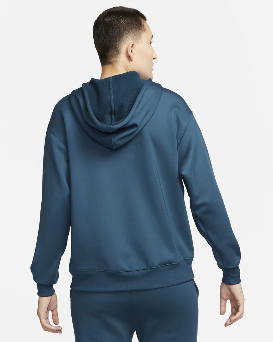 Nike Women's Therma Pullover Hoodie - Valerian Blue/White Training Sweatshirt