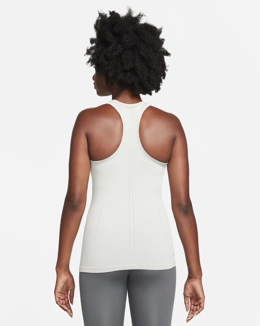 Nike Dri-FIT ADV Aura Women's Slim-Fit Tank Top - Particle Grey/Heather - Moisture-Wicking Athletic Shirt