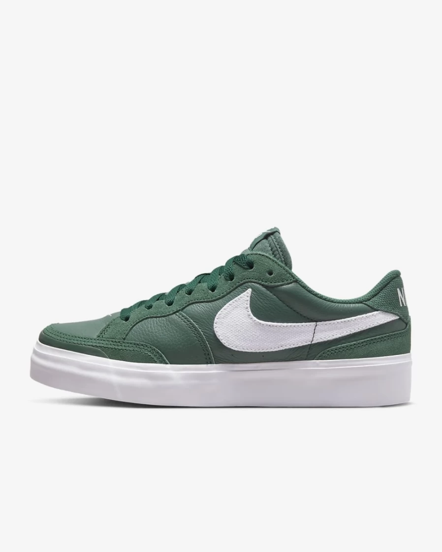 Nike SB Pogo Plus Premium Skate Shoes for Women - Gorge Green/White