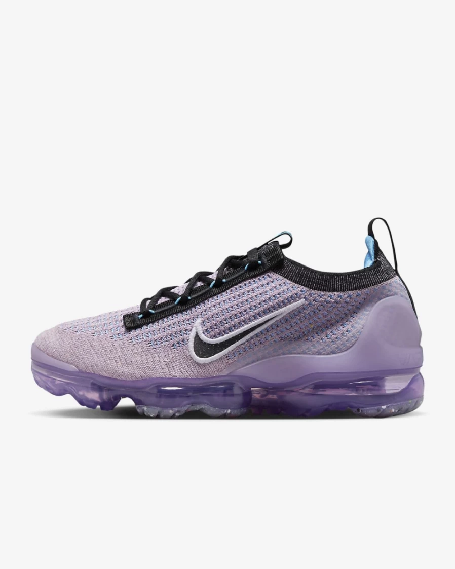 Nike Air VaporMax 2021 Flyknit Women's Running Shoes - Lilac, Barely Grape, University Blue, Black