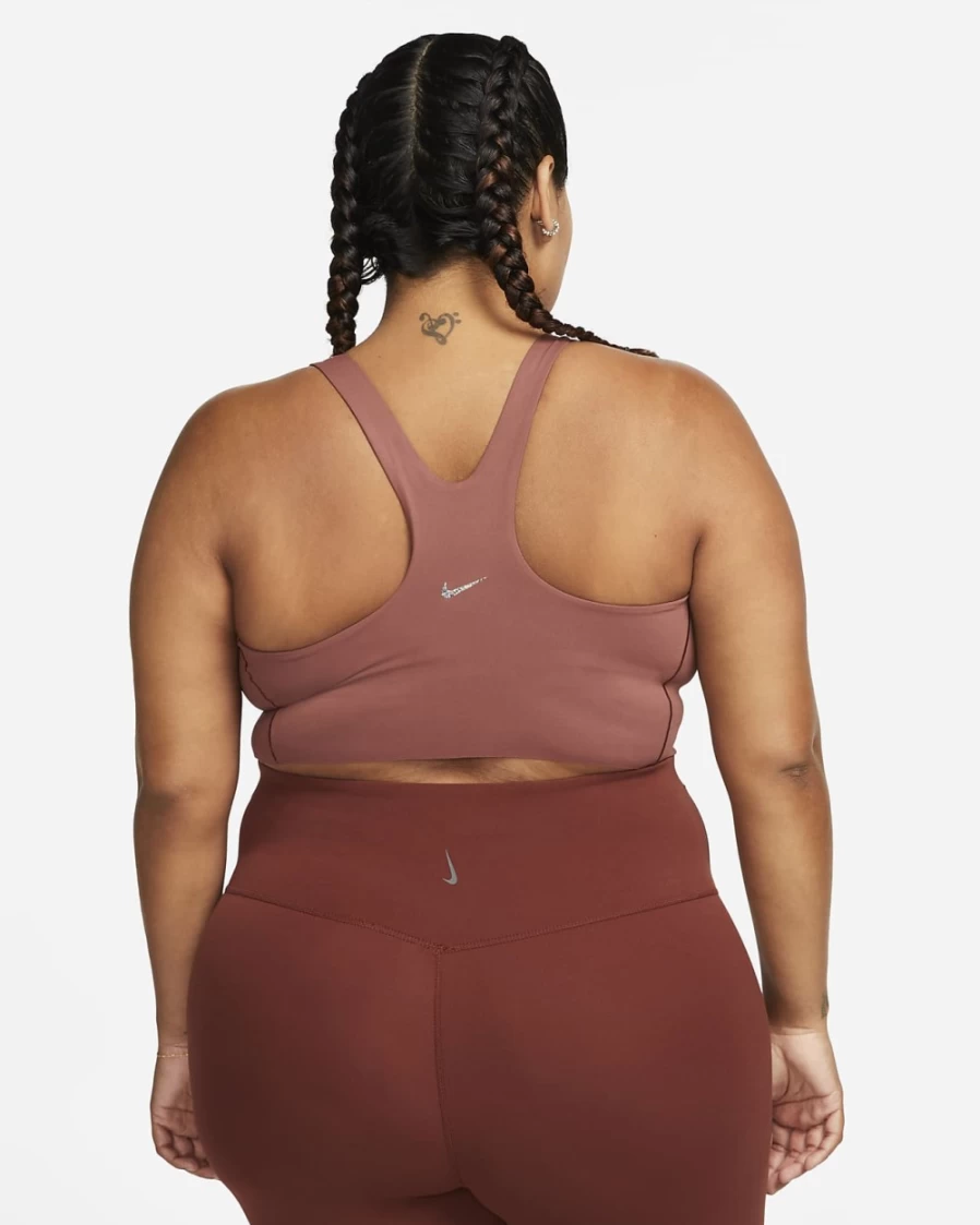 Nike Women's Plus Size Dark Pony Yoga Dri-FIT Luxe Shelf-Bra Cropped Tank Top