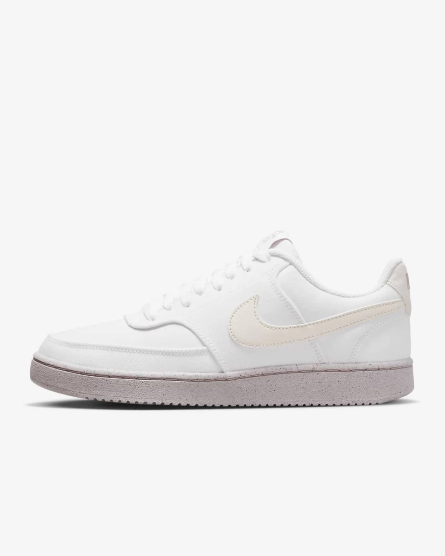 Nike Court Vision Low Next Nature Women's Sneakers in White, Pink Oxford, Volt, and Phantom Colors