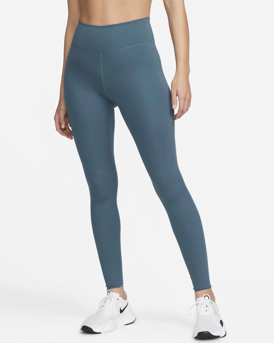 Nike One Luxe Women's Mid-Rise Leggings - Ash Green/Clear - High-Waisted Yoga Pants for Women