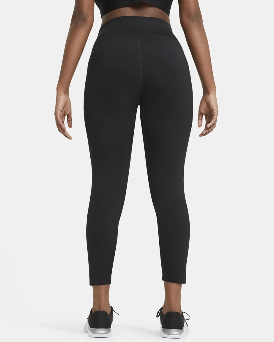 Nike One Women's Mid-Rise Black/White Leggings - Plus Size Activewear