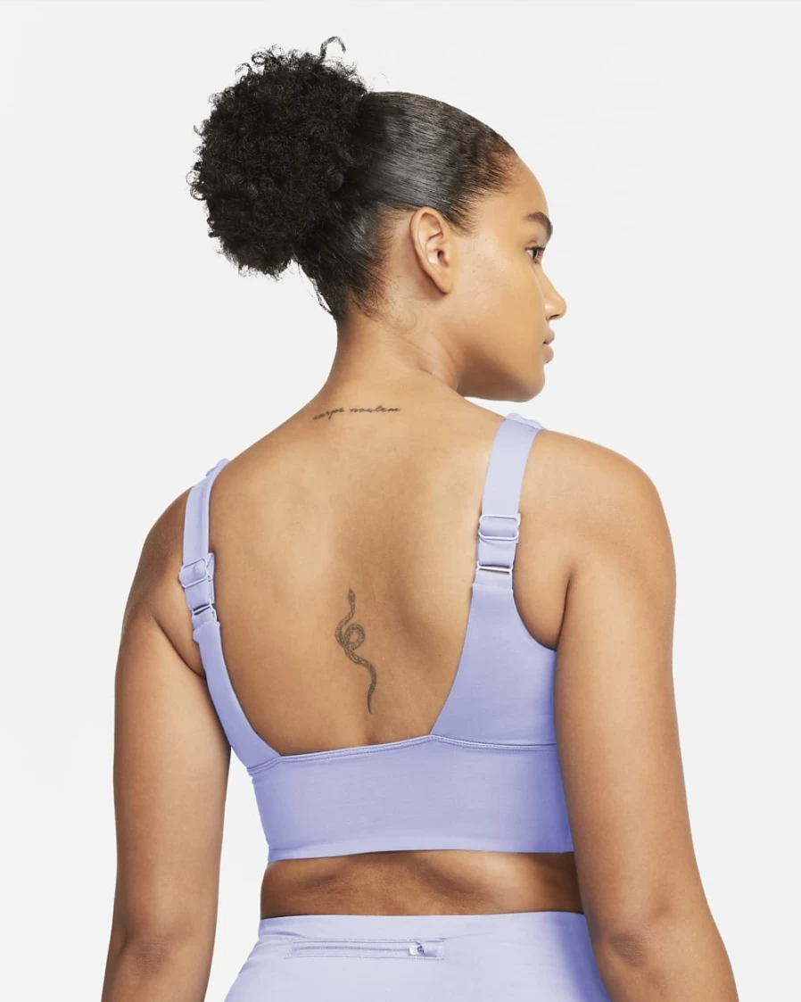 Nike Women's Purple Pulse Scoop Neck Midkini Swim Top - Essential Swimwear