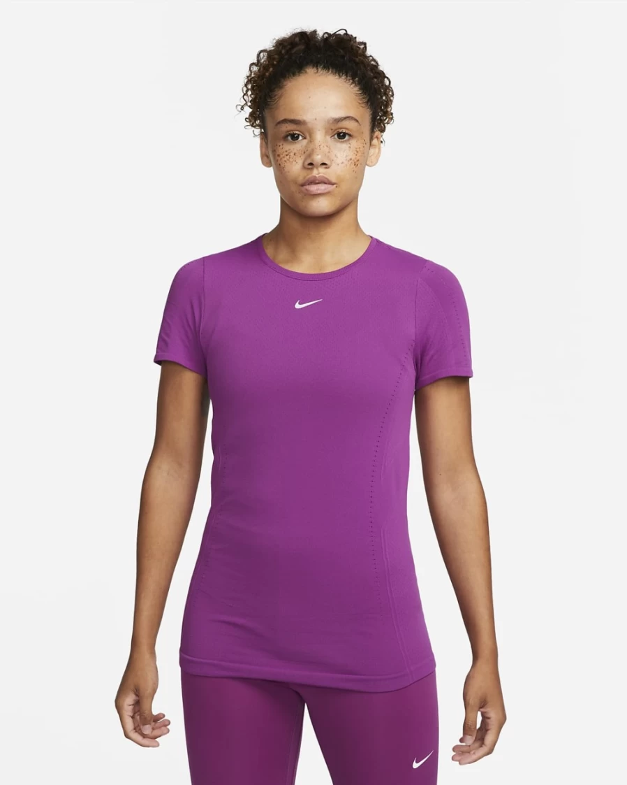 Nike Dri-FIT ADV Aura Women's Viotech Slim-Fit Short-Sleeve Workout Top