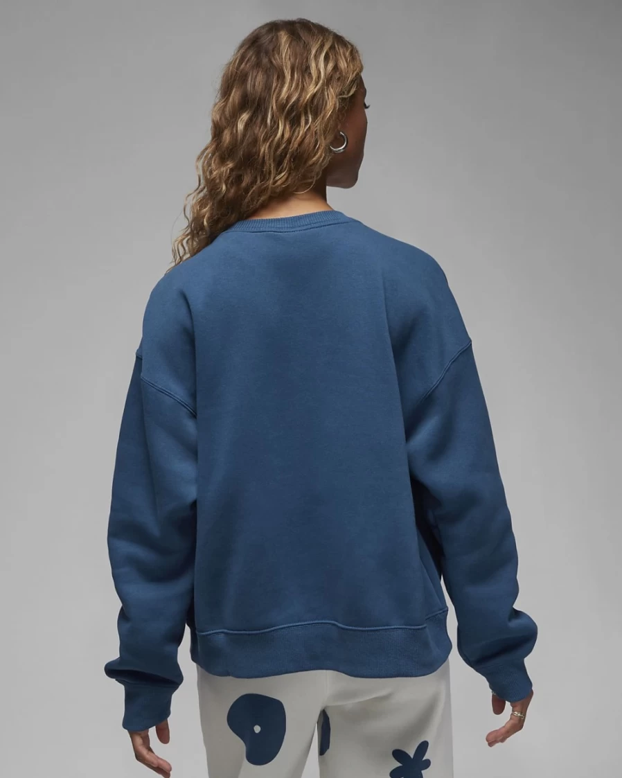 Nike Jordan Artist Series by Mia Lee Women's Fleece Crew Sweatshirt - French Blue/Sail