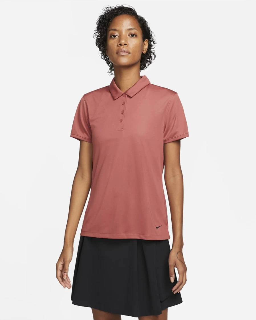 Nike Dri-FIT Victory Women's Golf Polo Shirt - Canyon Rust/Black - Moisture-Wicking Performance Top