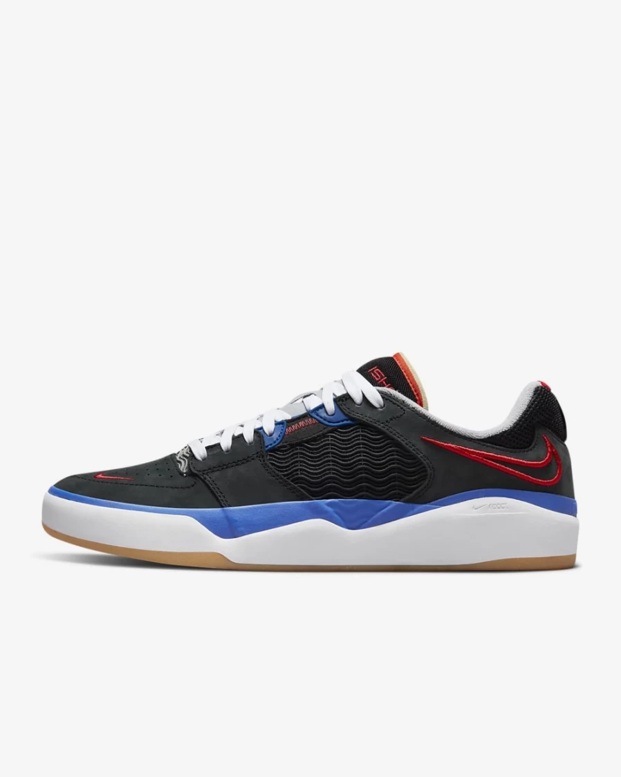 Nike SB Ishod Wair Premium Skate Shoes for Men & Women - Black/Hyper Royal/Wolf Grey/University Red