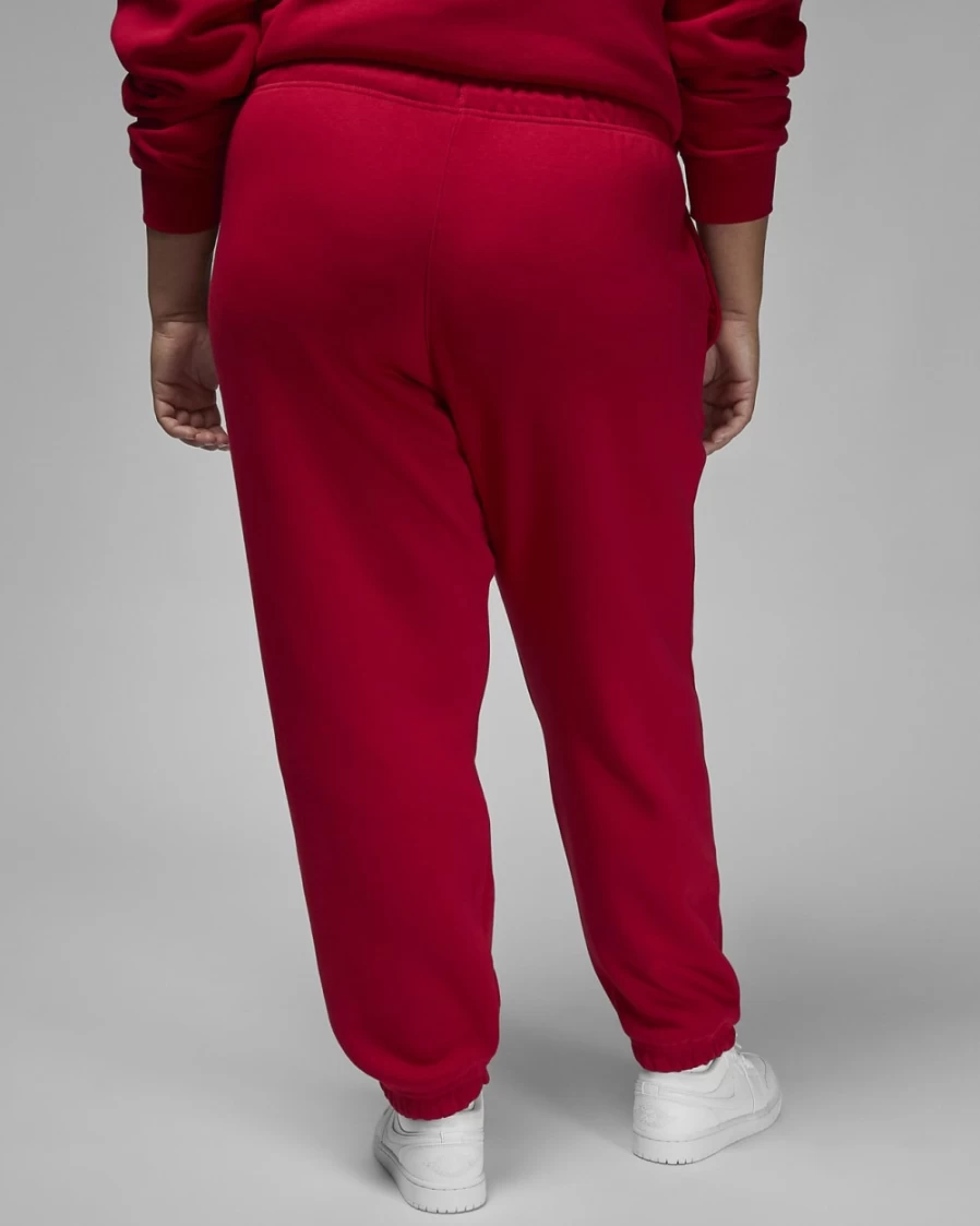 Nike Jordan Brooklyn Fleece Pants for Women - Plus Size in Gym Red/White