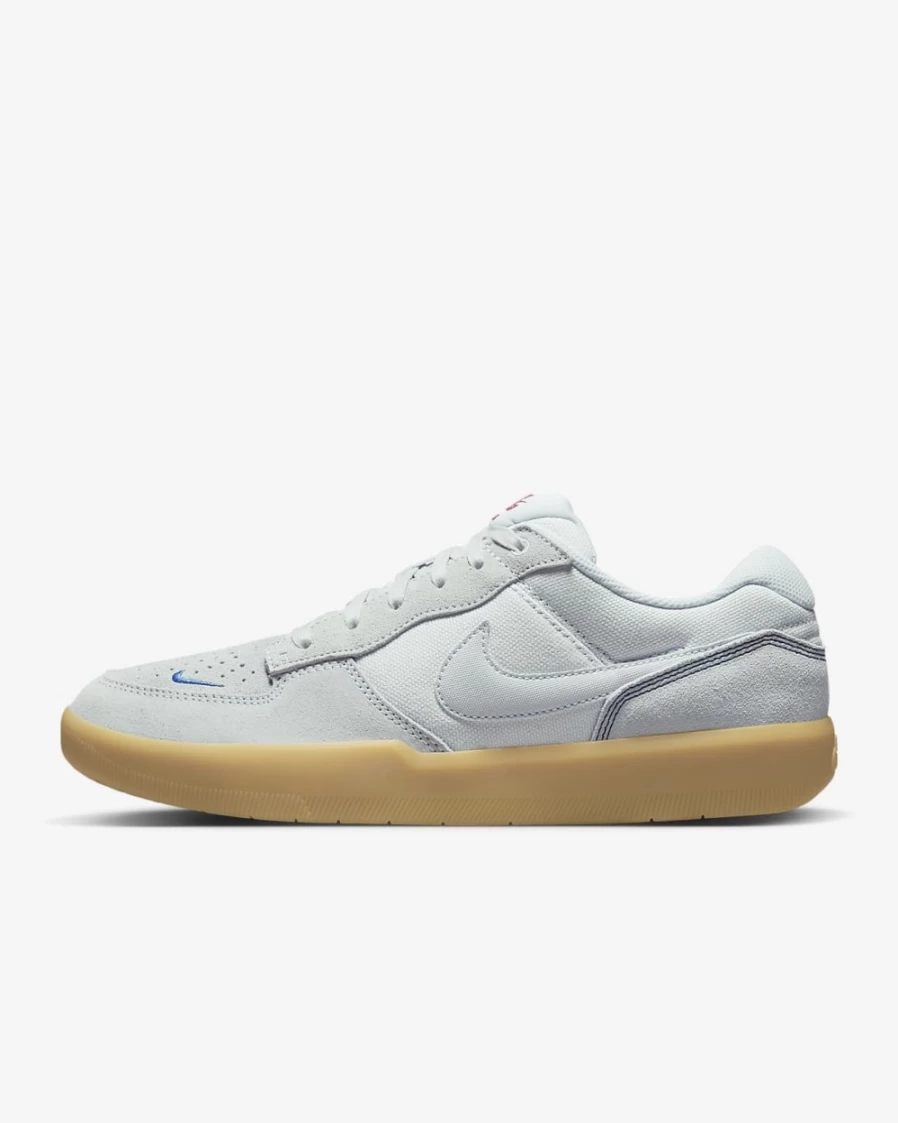 Nike SB Force 58 Premium Skate Shoes for Men & Women - Football Grey/Hyper Royal/Gum Yellow