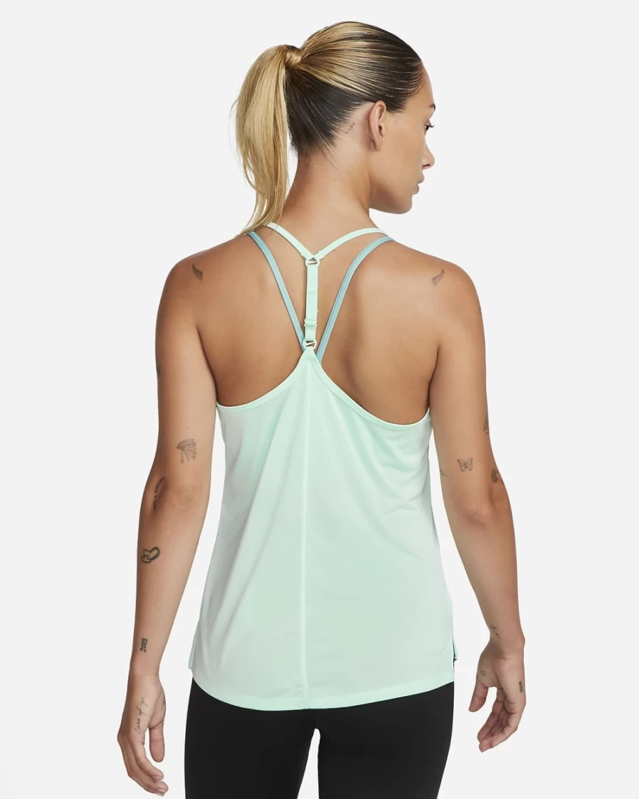 Nike Dri-FIT One Elastika Women's Tank Top - Mint Foam/Black - Moisture-Wicking & Breathable