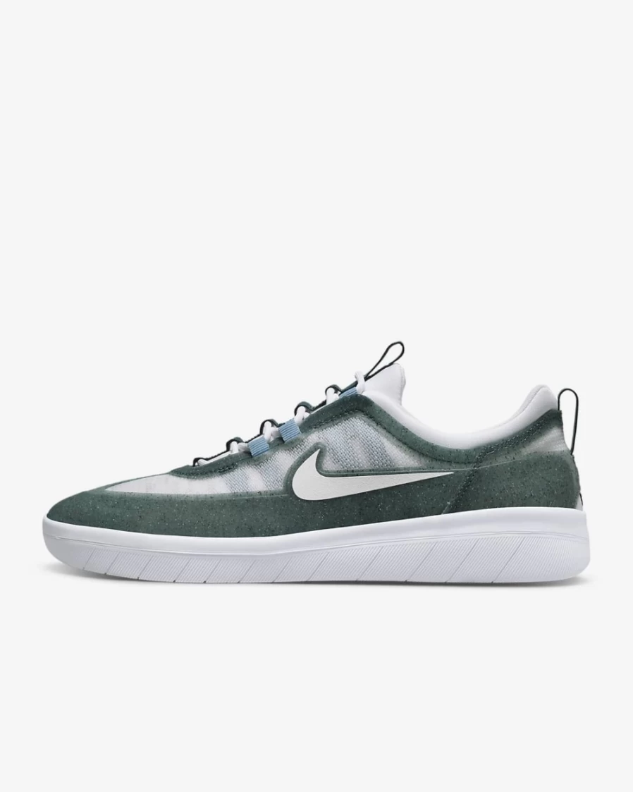 Nike SB Nyjah Free 2 Premium Skate Shoes for Men & Women - Ash Green/Boarder Blue/Barely Green/White