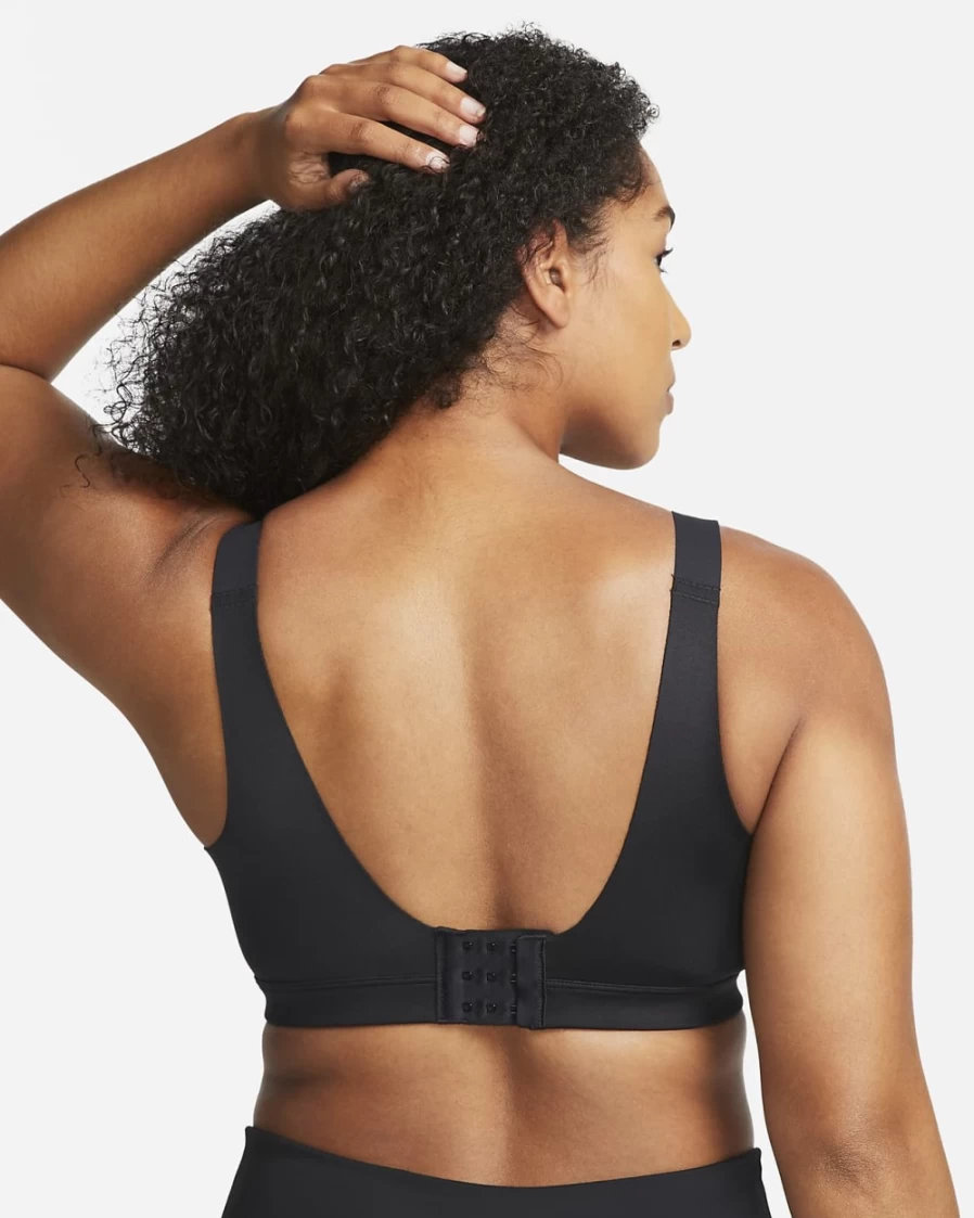Nike Alpha Women's High-Support Padded Adjustable Sports Bra - Black/Dark Smoke Grey