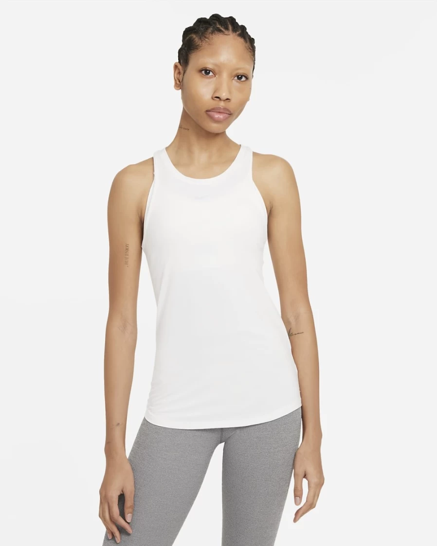 Nike Dri-FIT One Luxe Women's Slim Fit Tank Top - White