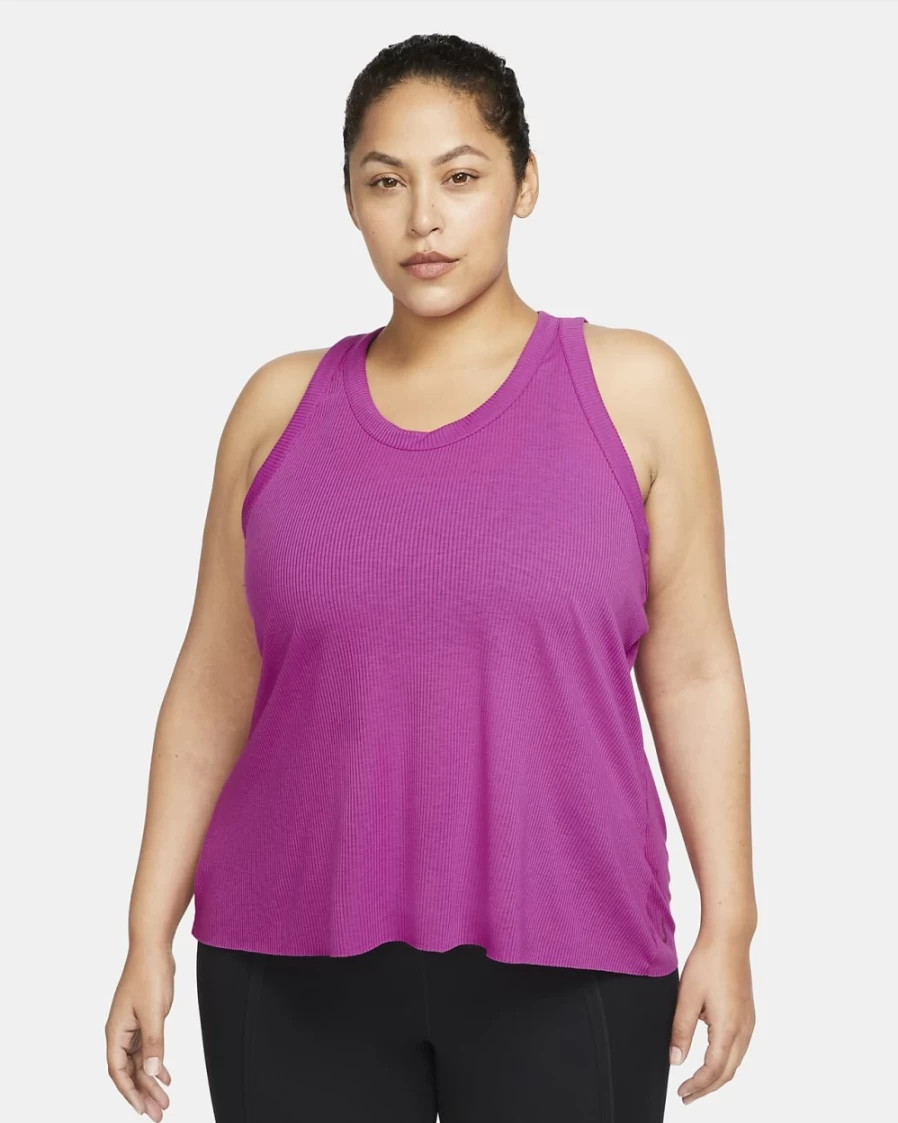 Nike Women's Plus Size Yoga Luxe Tank Top - Cactus Flower & Villain Red