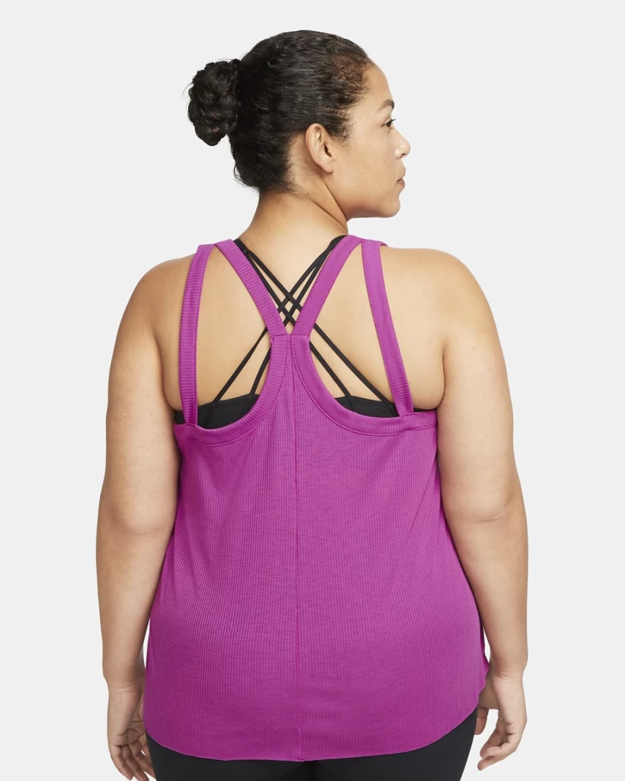 Nike Women's Plus Size Yoga Luxe Tank Top - Cactus Flower & Villain Red