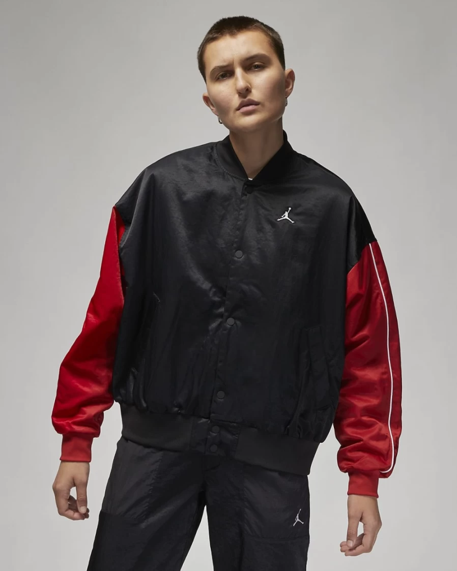 Nike Jordan Flight Renegade Women's Jacket - Black/Gym Red/White Athletic Outerwear