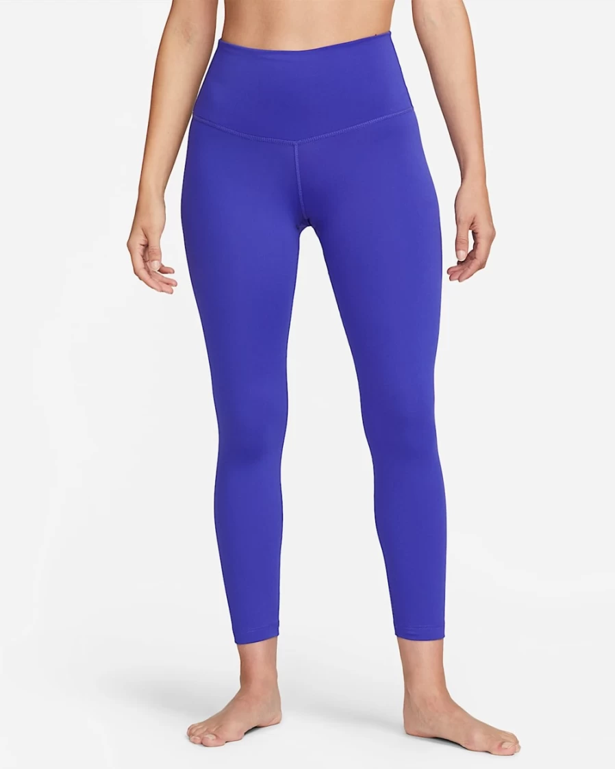 Nike Women's High-Waisted 7/8 Yoga Leggings - Lapis/Iron Grey - Comfort & Flexibility for Workouts