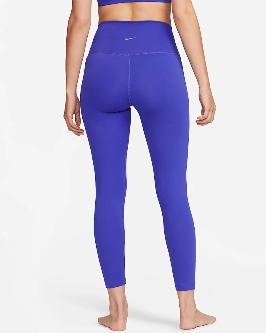 Nike Women's High-Waisted 7/8 Yoga Leggings - Lapis/Iron Grey - Comfort & Flexibility for Workouts