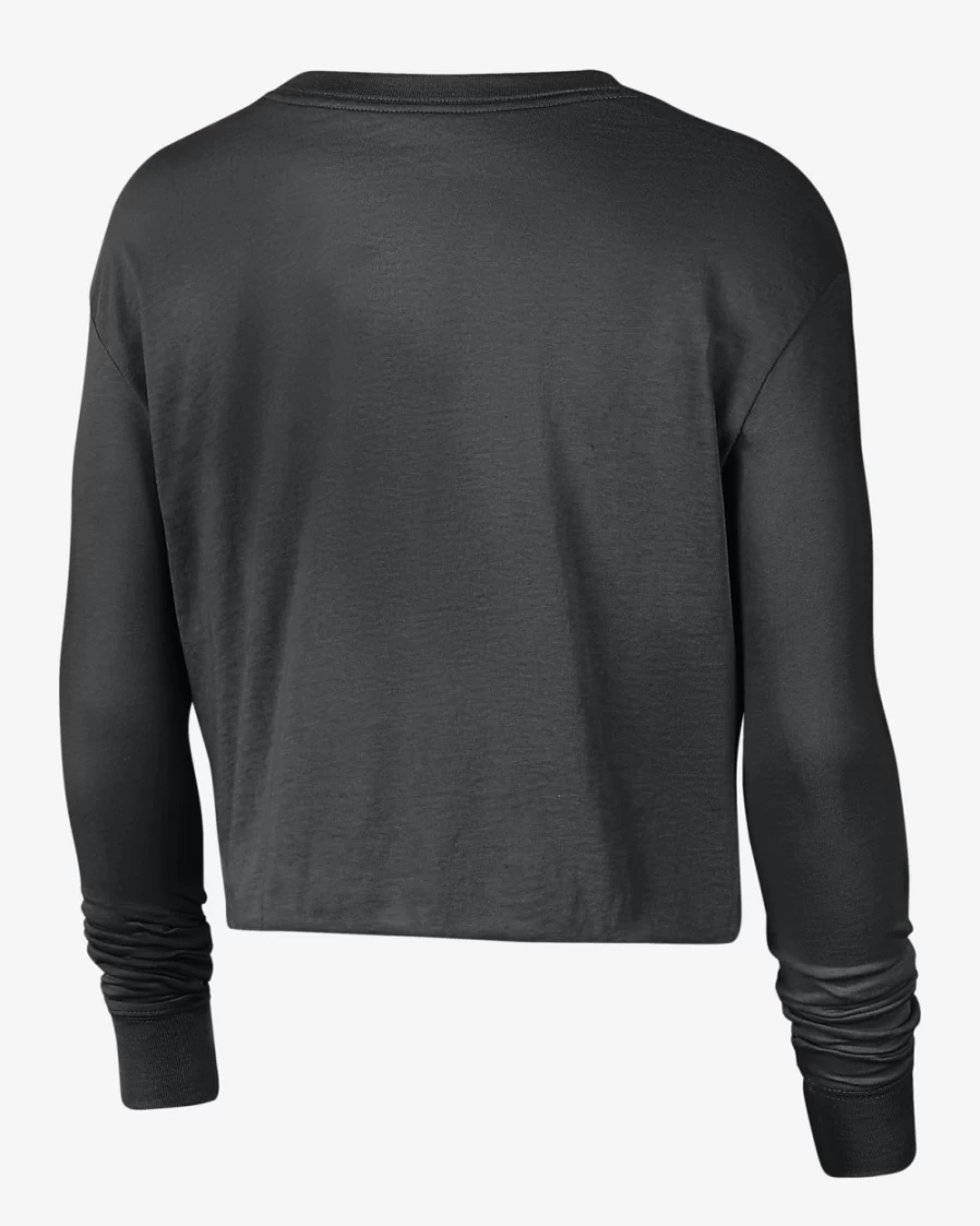 Nike Duke Women's Black Cropped Long-Sleeve T-Shirt