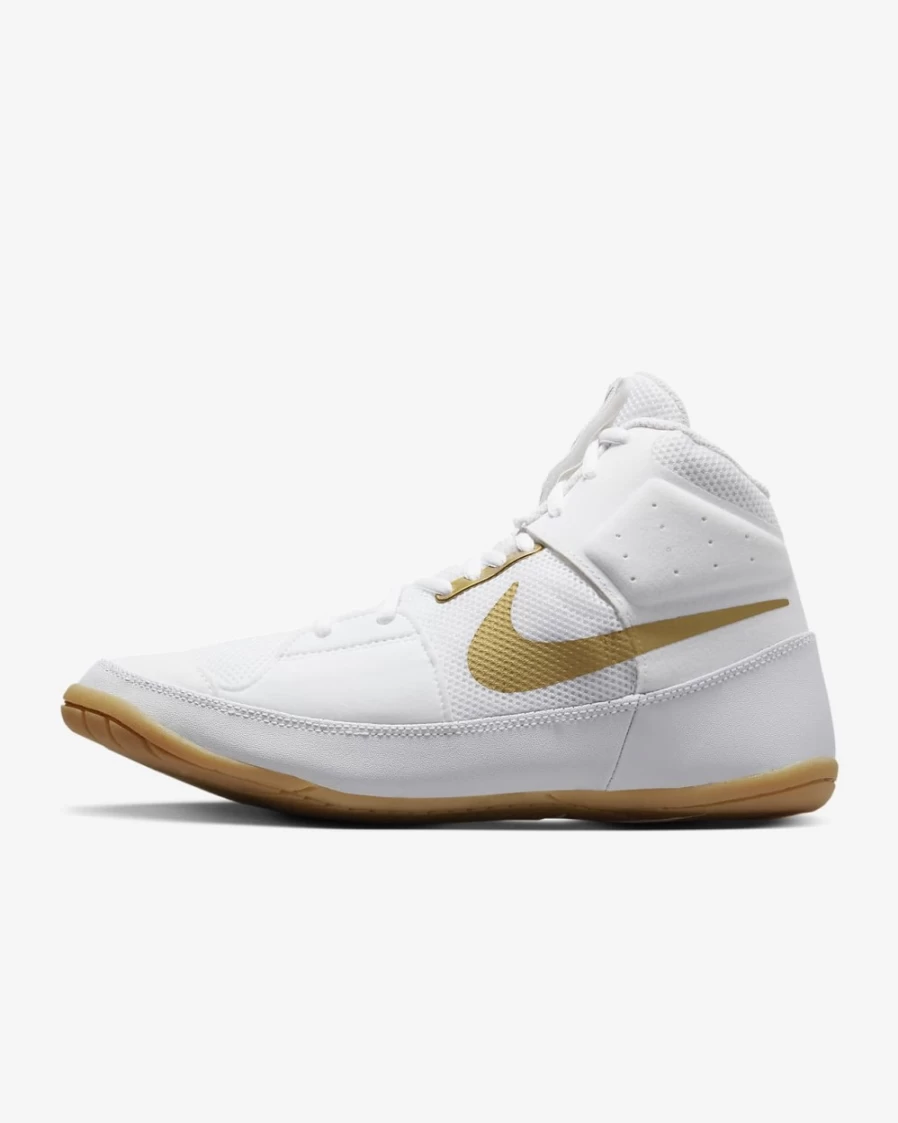Nike Fury Wrestling Shoes for Men & Women - White/Cool Grey/Metallic Gold