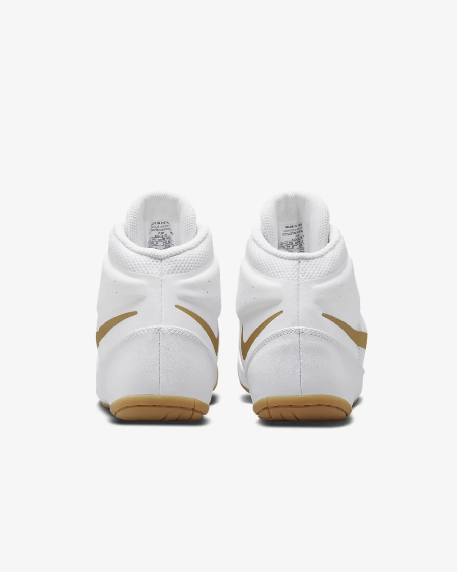 Nike Fury Wrestling Shoes for Men & Women - White/Cool Grey/Metallic Gold