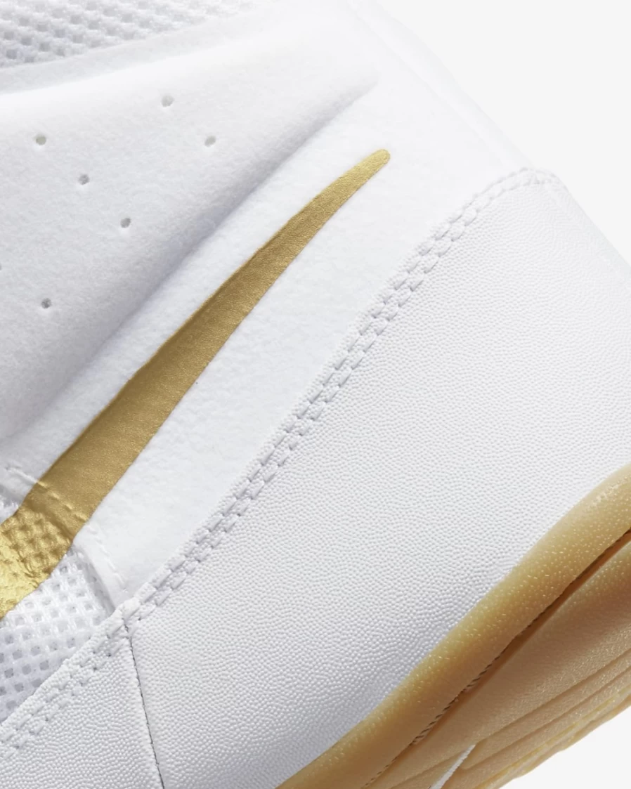 Nike Fury Wrestling Shoes for Men & Women - White/Cool Grey/Metallic Gold