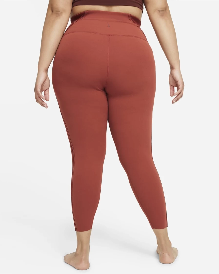 Nike Women's High-Waisted Yoga Luxe Dri-FIT 7/8 Leggings - Infinalon Plus Size - Redstone/Dark Pony