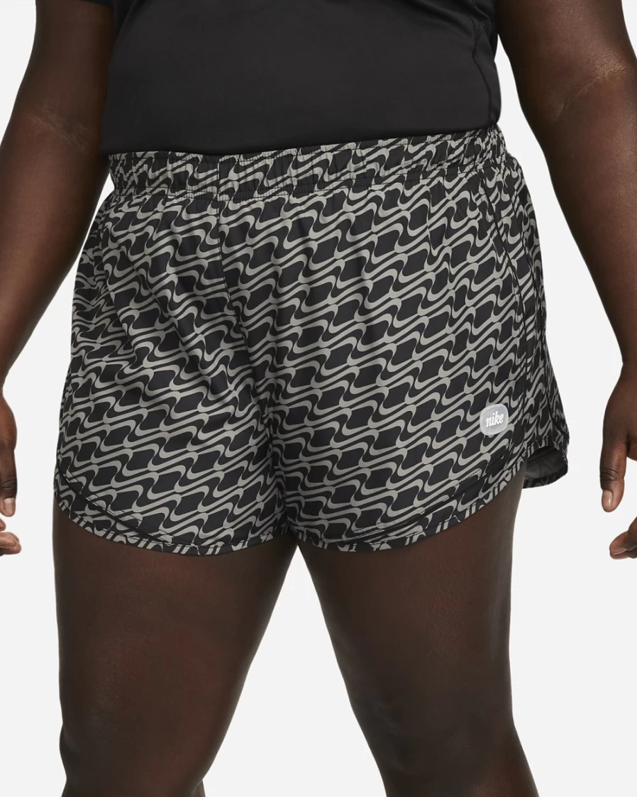 Nike Dri-FIT Tempo Icon Clash Women's Running Shorts Plus Size - Black/White Athletic Shorts for Women