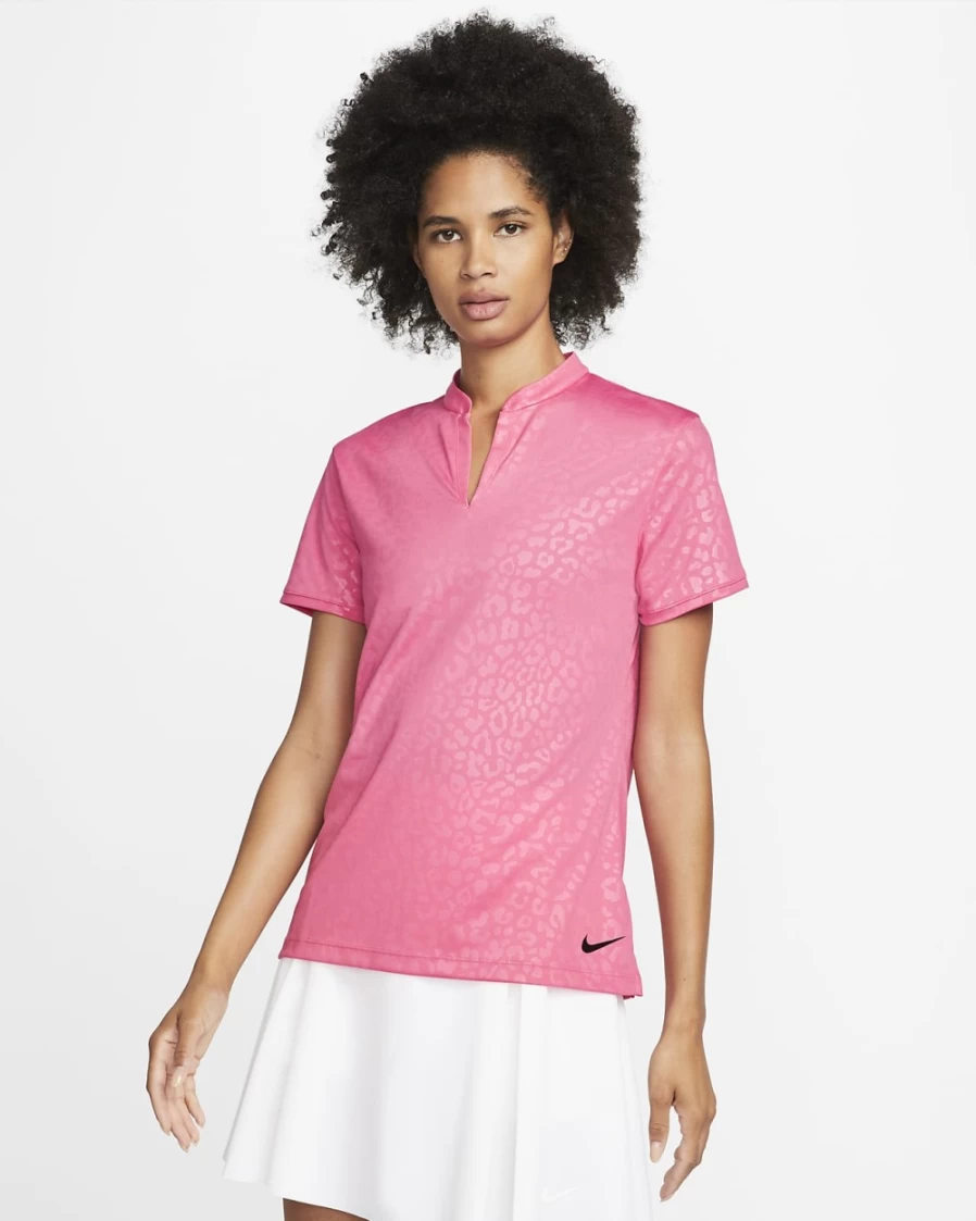 Nike Dri-FIT Victory Women's Golf Polo - Pinksicle/Black - Moisture-Wicking Performance Top
