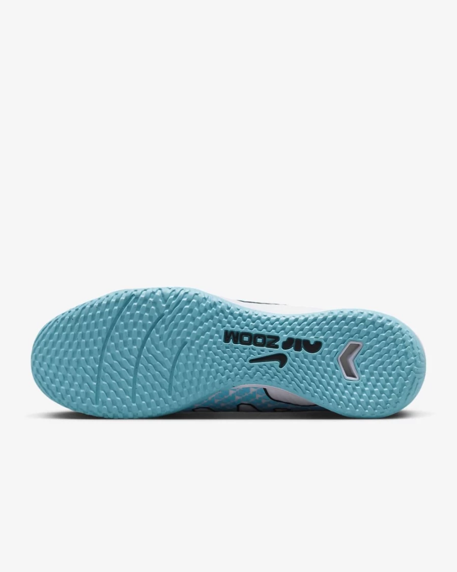 Nike Zoom Mercurial Superfly 9 Academy IC Indoor Court Soccer Shoes for Men & Women - White/Pink Blast/Baltic Blue