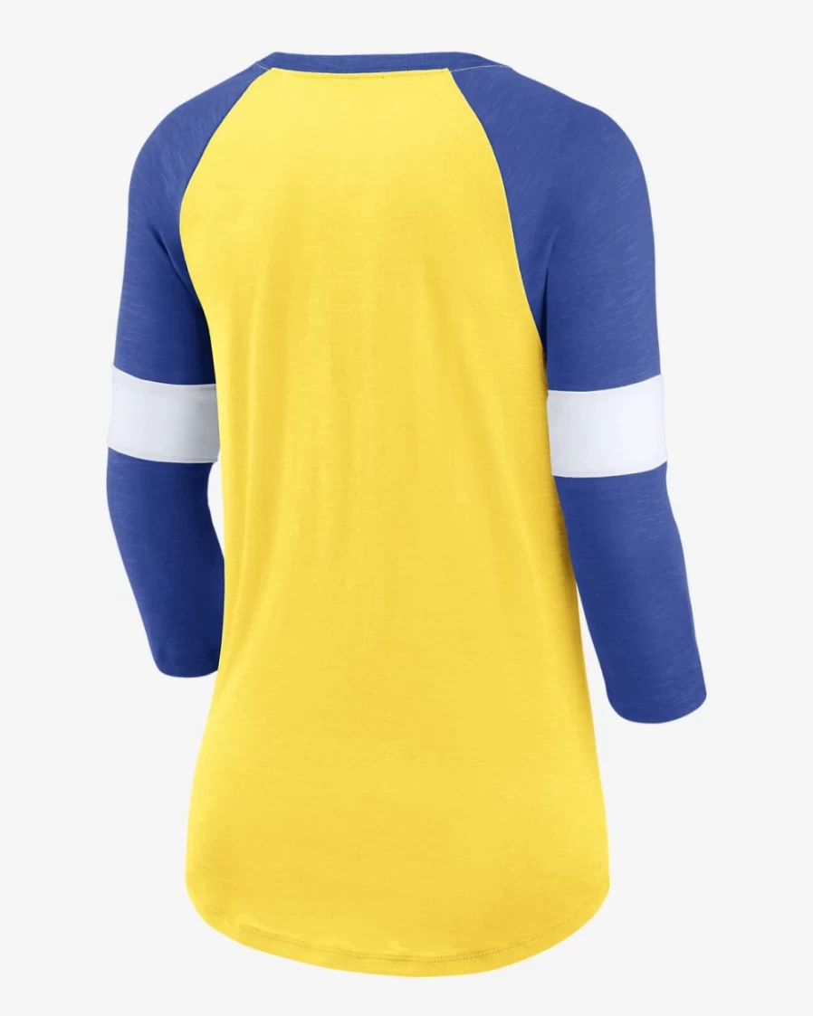 Nike Los Angeles Rams Gold Pride 3/4-Sleeve T-Shirt for Women