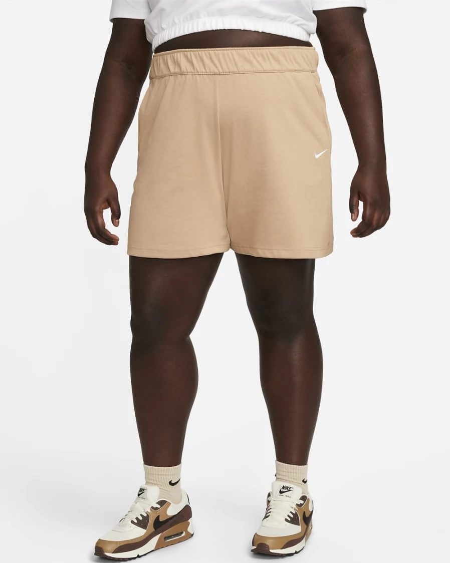 Nike Women's Plus Size Hemp/White Jersey Sportswear Shorts