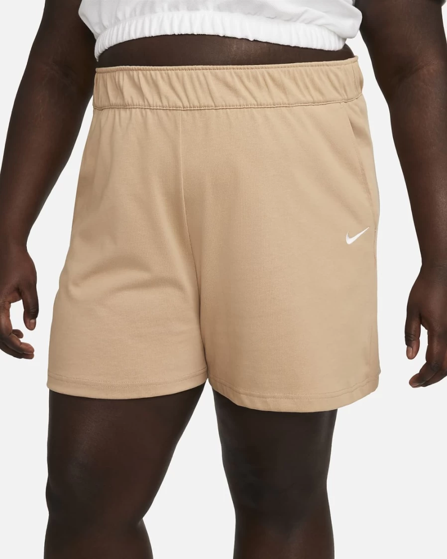 Nike Women's Plus Size Hemp/White Jersey Sportswear Shorts