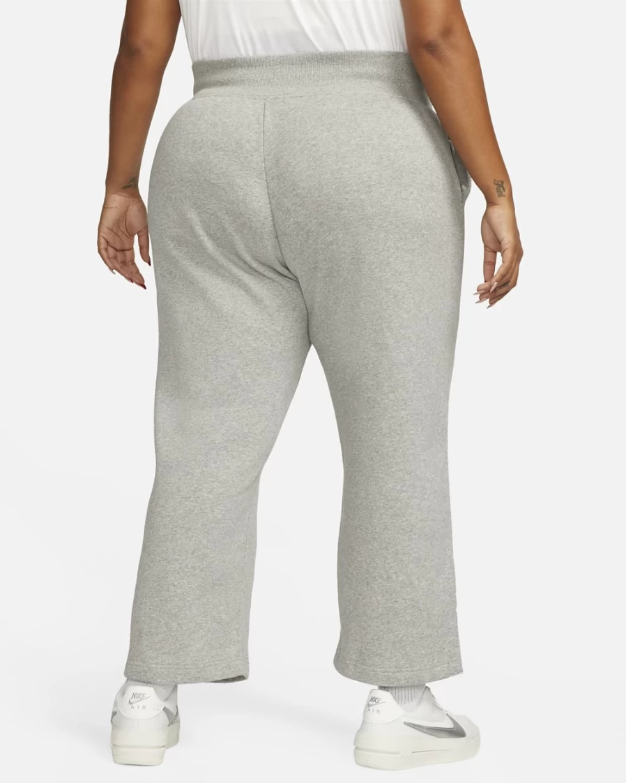 Nike Women's Plus Size High-Waisted Wide-Leg Sweatpants - Dark Grey Heather/Sail, Phoenix Fleece Sportswear